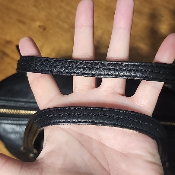 COACH East West Satchel Hand Bag Black Leather EUC - Picture 11 of 16